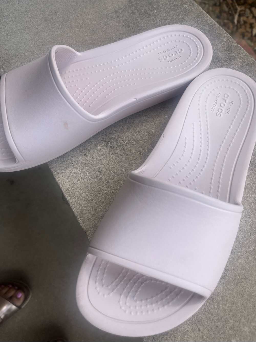 CROCS Classic Slide Sandals in Pale Pink